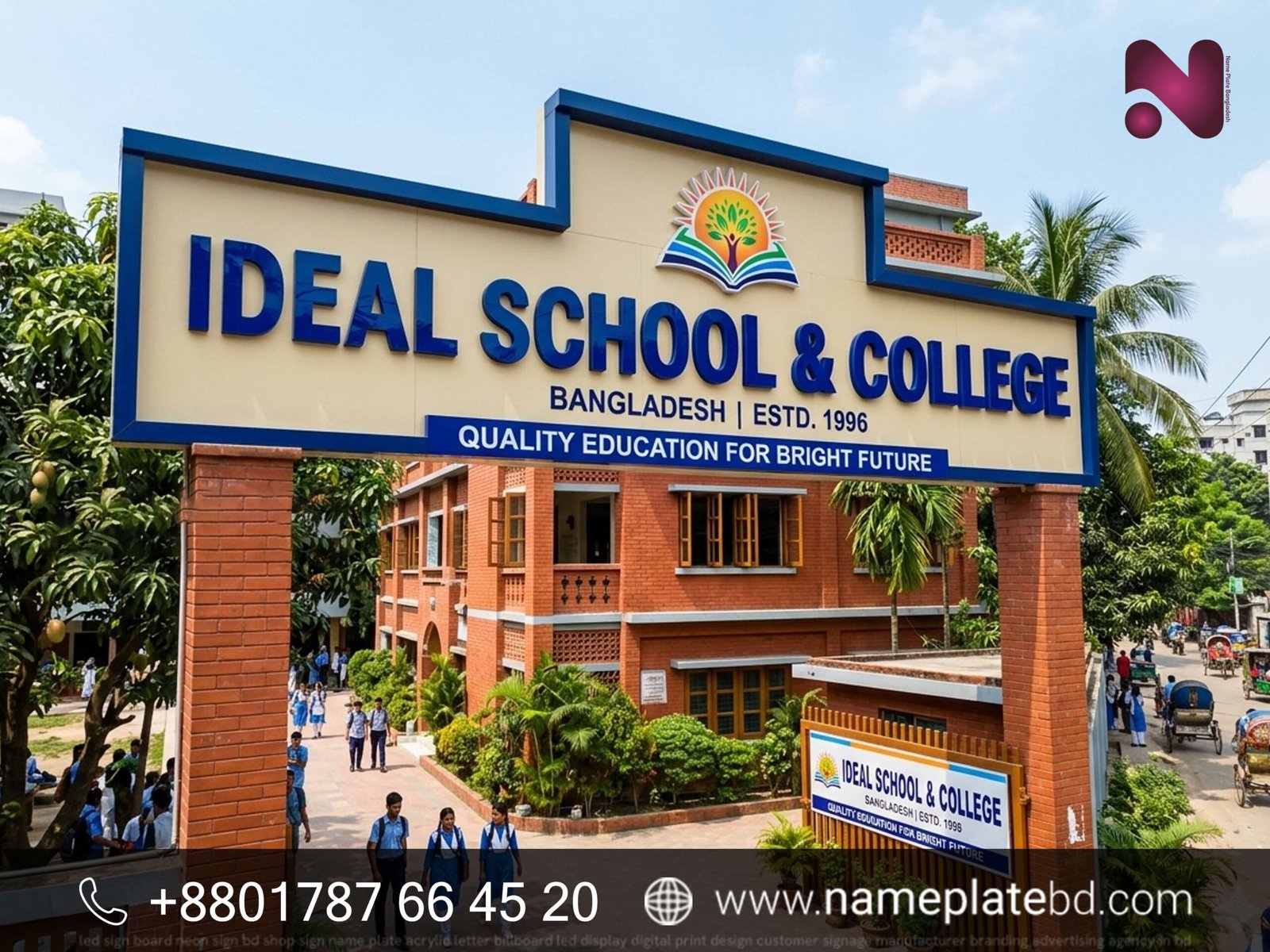 Premium School & College Acrylic Signage Solutions in Bangladesh | Name Plate Bangladesh