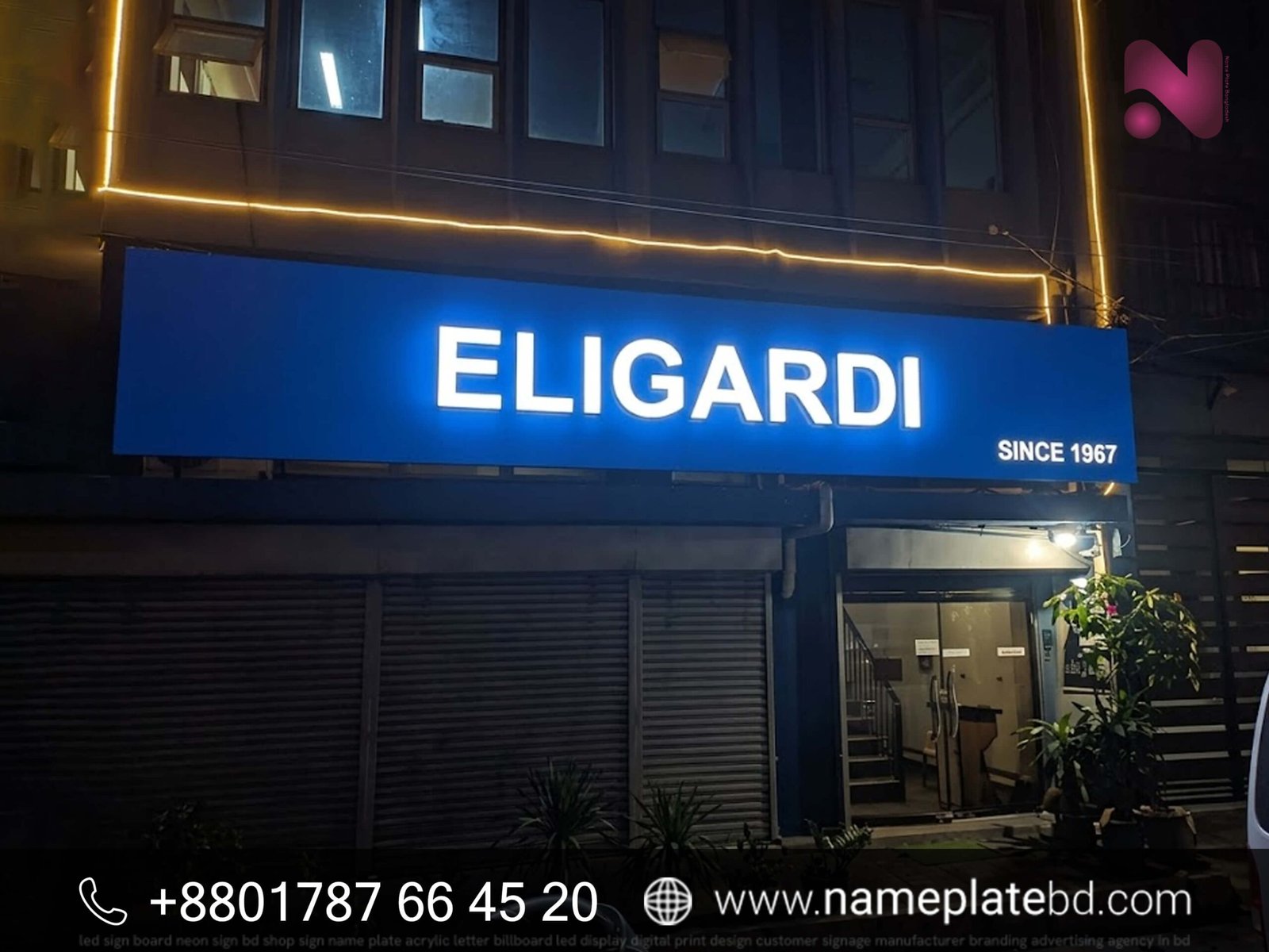 LED Profile Box Sign Board Design & Manufacturing | Name Plate Bangladesh