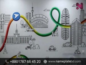 Matte Vinyl Sticker Design & Printing | Name Plate Bangladesh