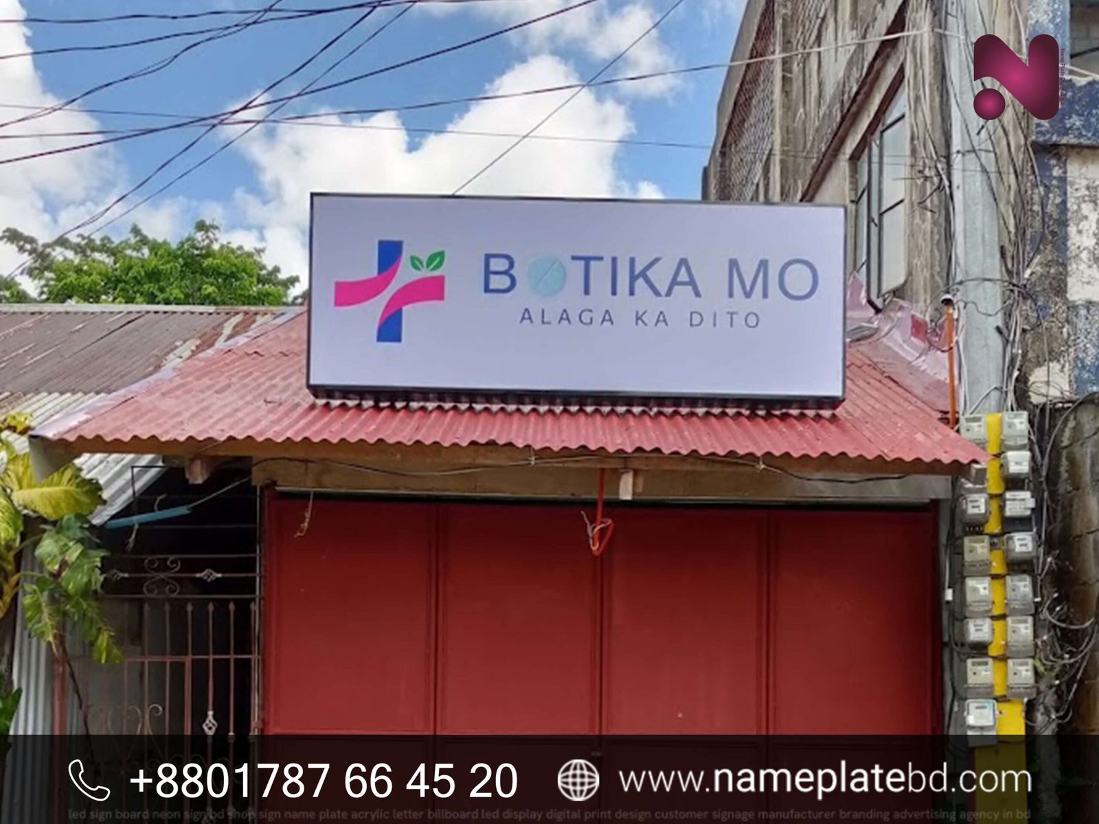 Modern Aluminium Profile Box Lighting Sign Board Manufacturer BD | Name Plate Bangladesh