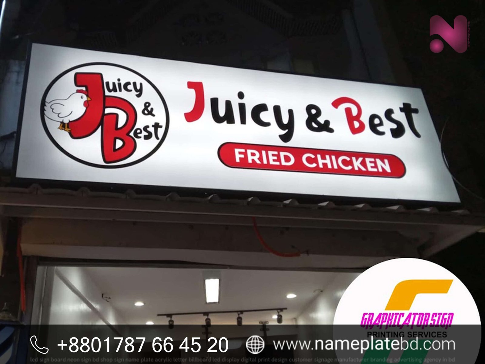 Custom LED Profile Box Signage Solutions in Bangladesh | Name Plate Bangladesh