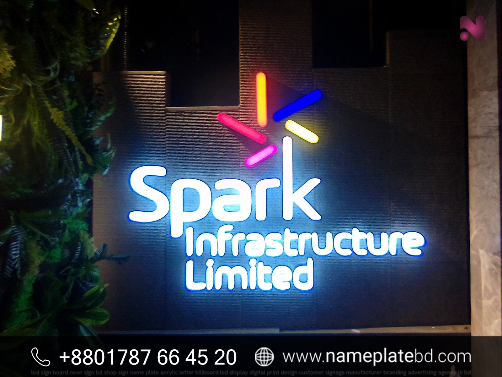 Spark Infrastructure Limited LED Signage Project | Premium Acrylic & LED Sign Board by Name Plate Bangladesh